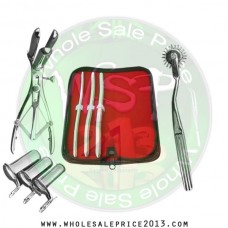  Hegar uterine dilator 3 pieces set, 7-8, 9-10, 11-12, wartenberg pinwheel,mathieu speculum, collin 3pcs